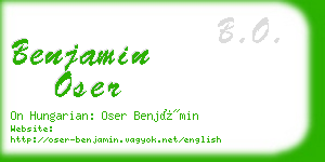 benjamin oser business card